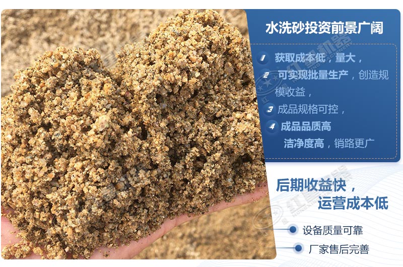 石粉水洗砂優(yōu)勢多，前景廣闊
