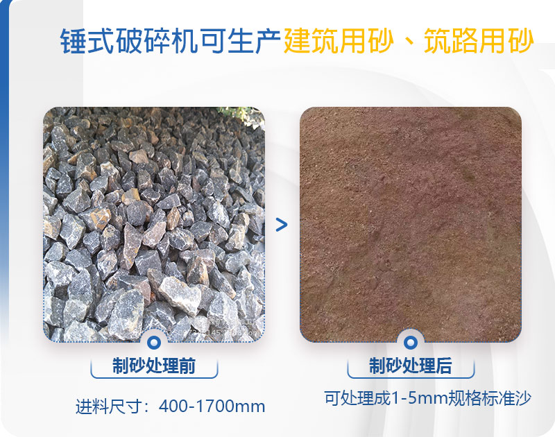 pcz1615重錘破可以制砂嗎，附現(xiàn)場視頻
